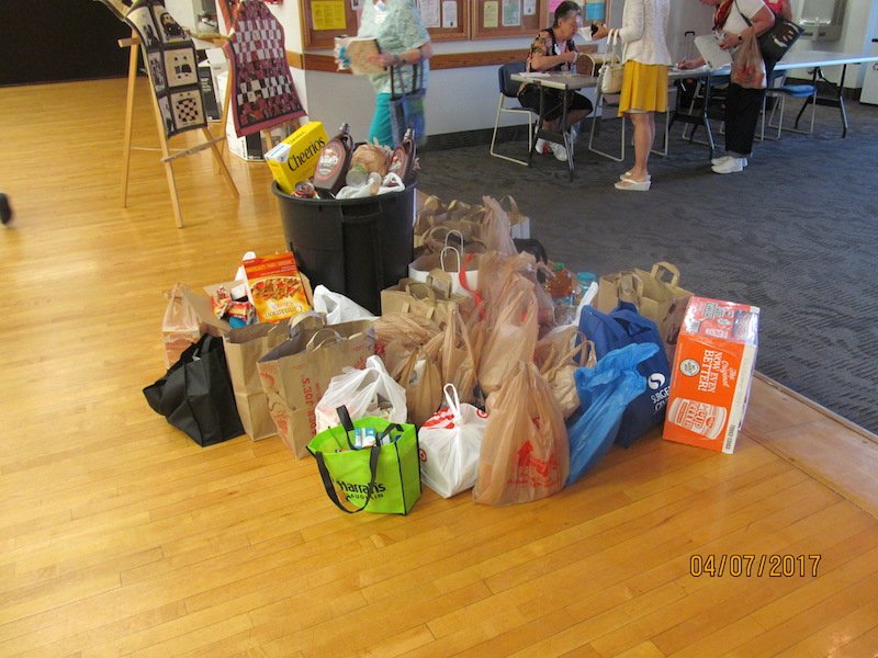 Donations for the food bank